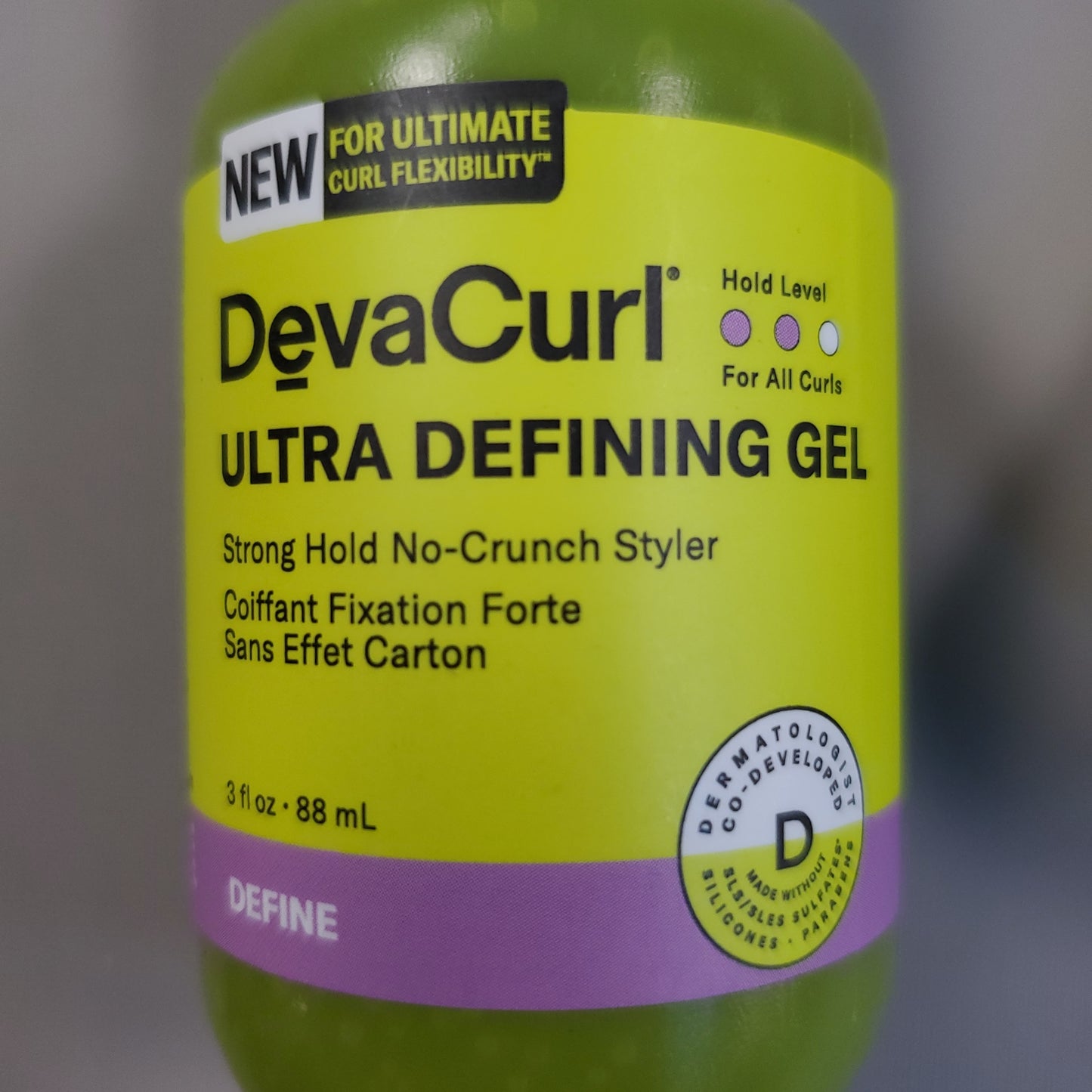 DEVACURL Lot of 2 Define Ultra Defining Gel Strong Hold No-Crunch Styler 3 fl oz (New)