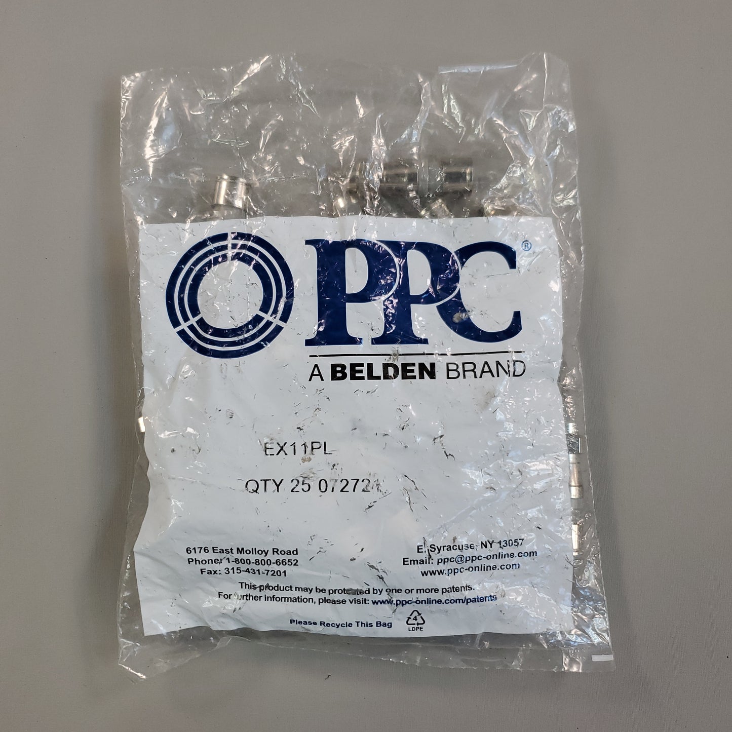 BELDEN PPC 50 Pack Plenum Grade Universal Coaxial Cable Compression Fittings EX11PL (New)