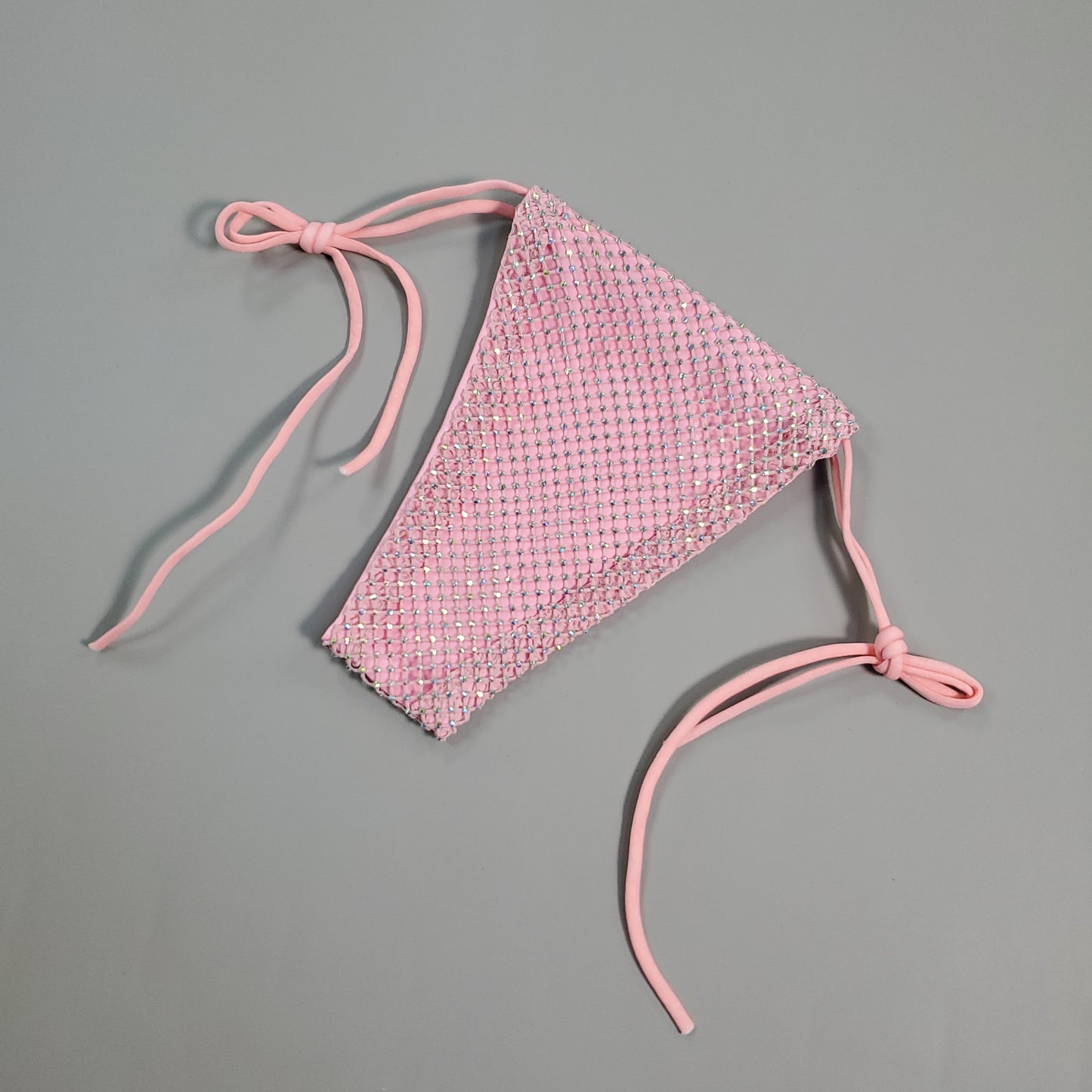 NEVA NUDE Shiney Hiney Iridescent Pink Crystal High Waisted Pantie Lingerie JBOT-PIN-NKM (New)
