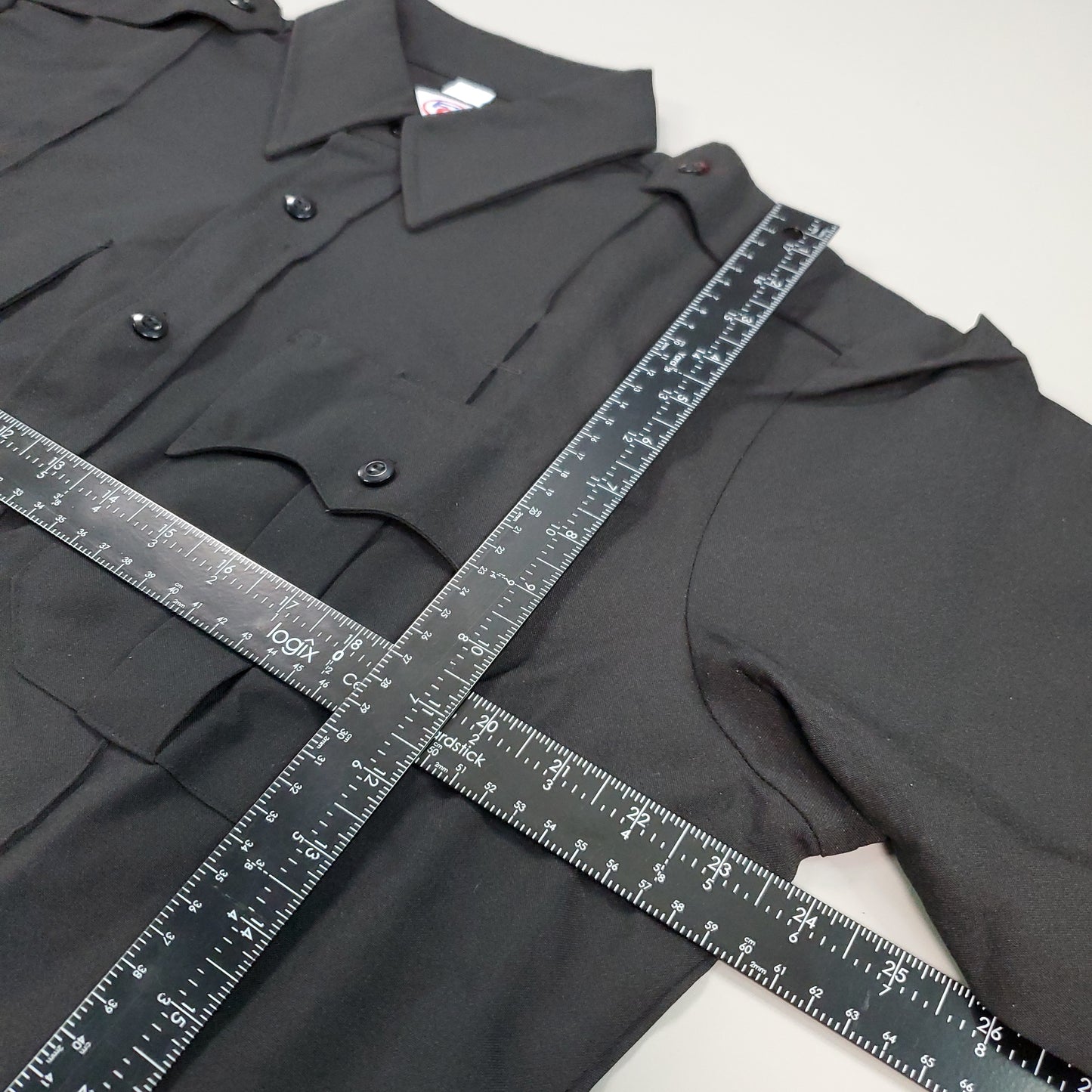 FIRST CLASS Long Sleeve Uniform Shirt Men's Sz L Black LS03 (New)