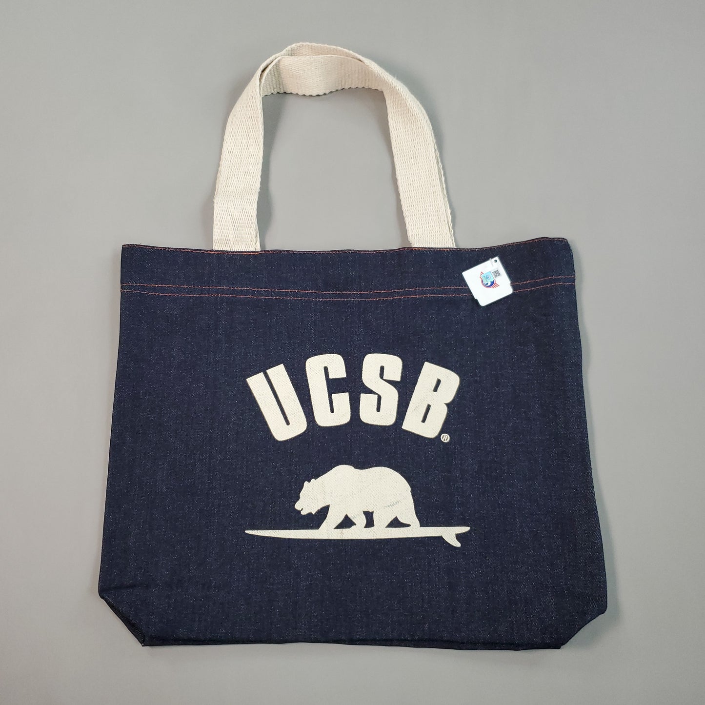 UCSB Santa Barbara Denim Handbag w/Snap Blue TT163 (New)