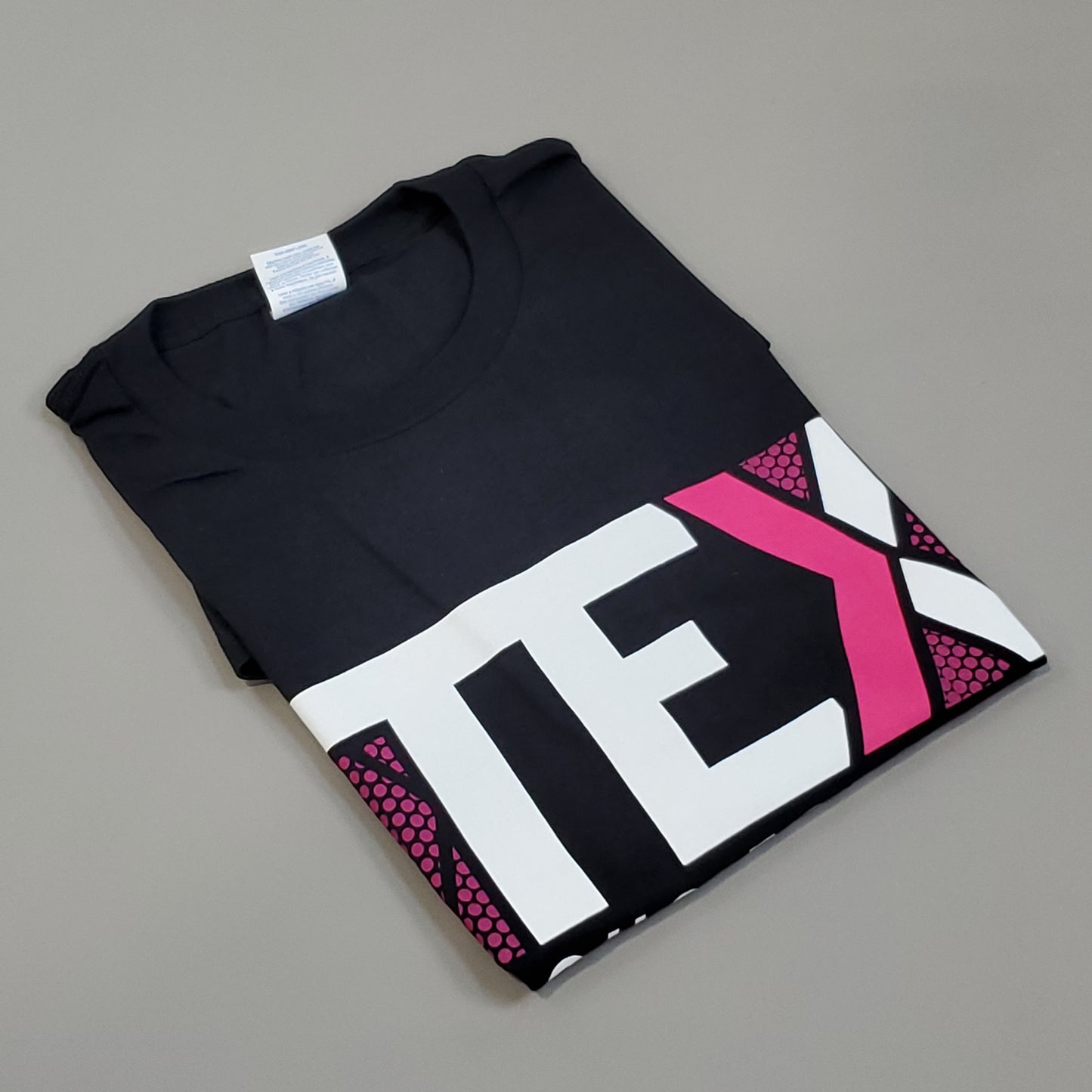 T-MOBILE Tee Shirt Short Sleeve TEX Famous For Care Men's Unisex Sz XL Black/Pink (New)