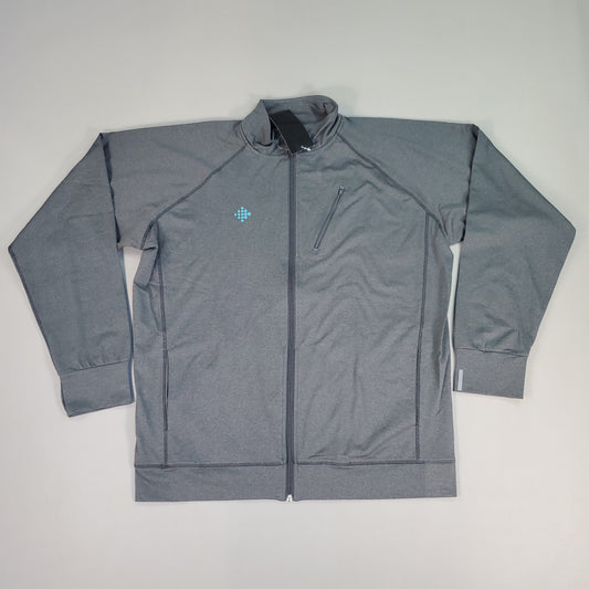 FITBIT Full Zip Long Sleeve Running Track Three Pocket Jacket Men's Sz XL Grey (New)