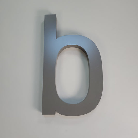 Painted Stainless Letter b or q 13.5" For Metal Sign w/ Stainless Hardware (New)