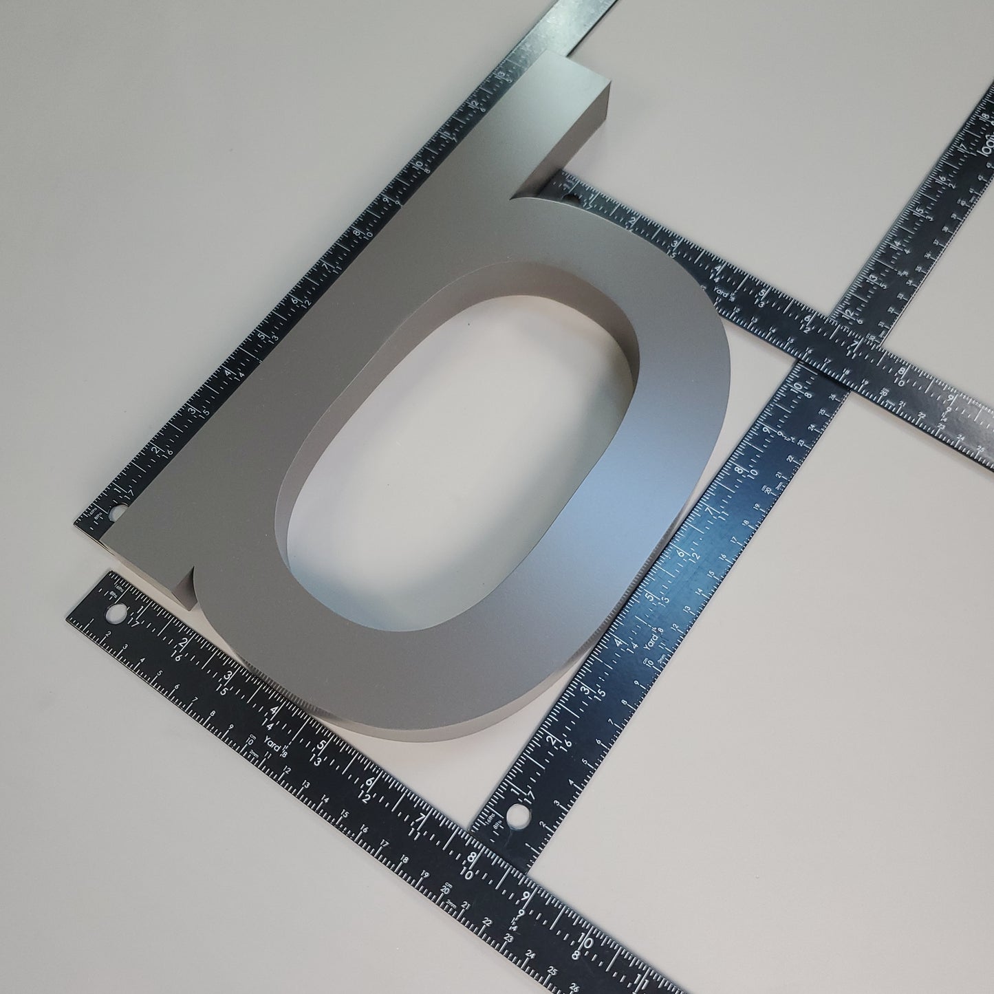 Painted Stainless Letter b or q 13.5" For Metal Sign w/ Stainless Hardware (New)