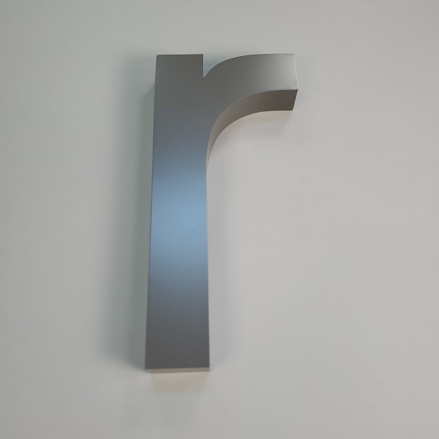 Painted Stainless Letter r 10.25" For Metal Sign w/ Stainless Hardware (New)
