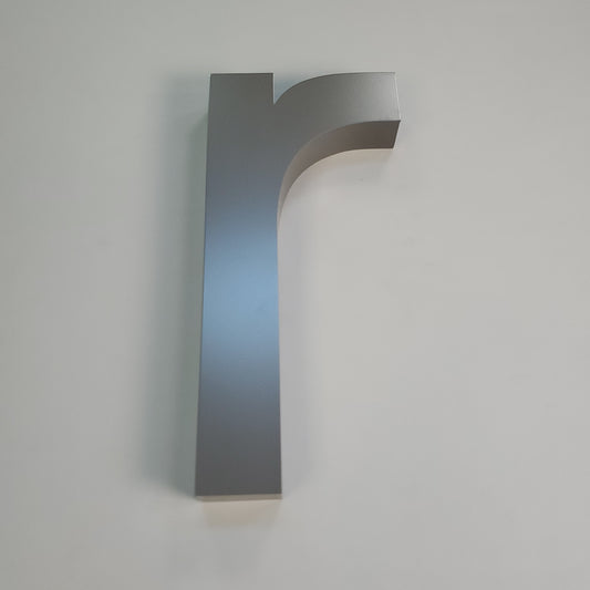 Painted Stainless Letter r 10.25" For Metal Sign w/ Stainless Hardware (New)