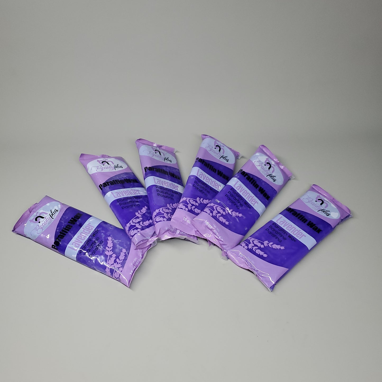 BEAUTY PLUS 6 Pack Of Paraffin Wax Refills Lavender 1 LBS  (New)