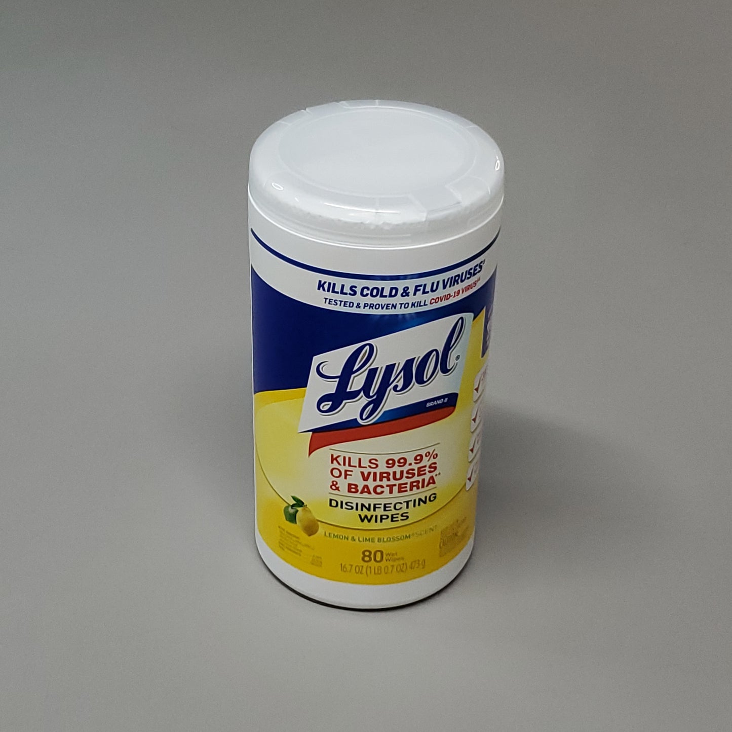 LYSOL 480 Disinfecting Wipes 6X80 Canister Packs Lemon & Lime Blossom Scent (New)