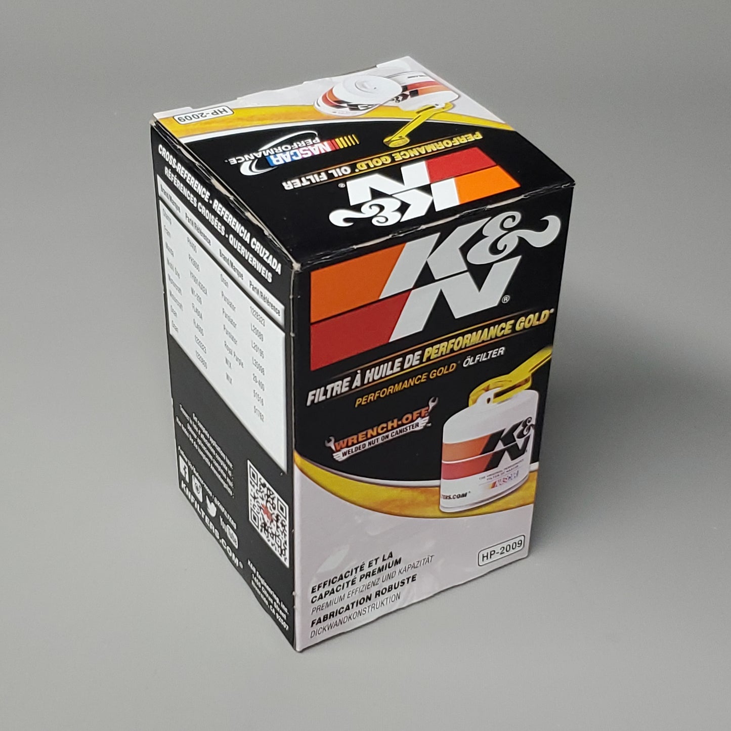 K&N Premium Performance Gold Replacement Oil Filter HP-2009 (New)