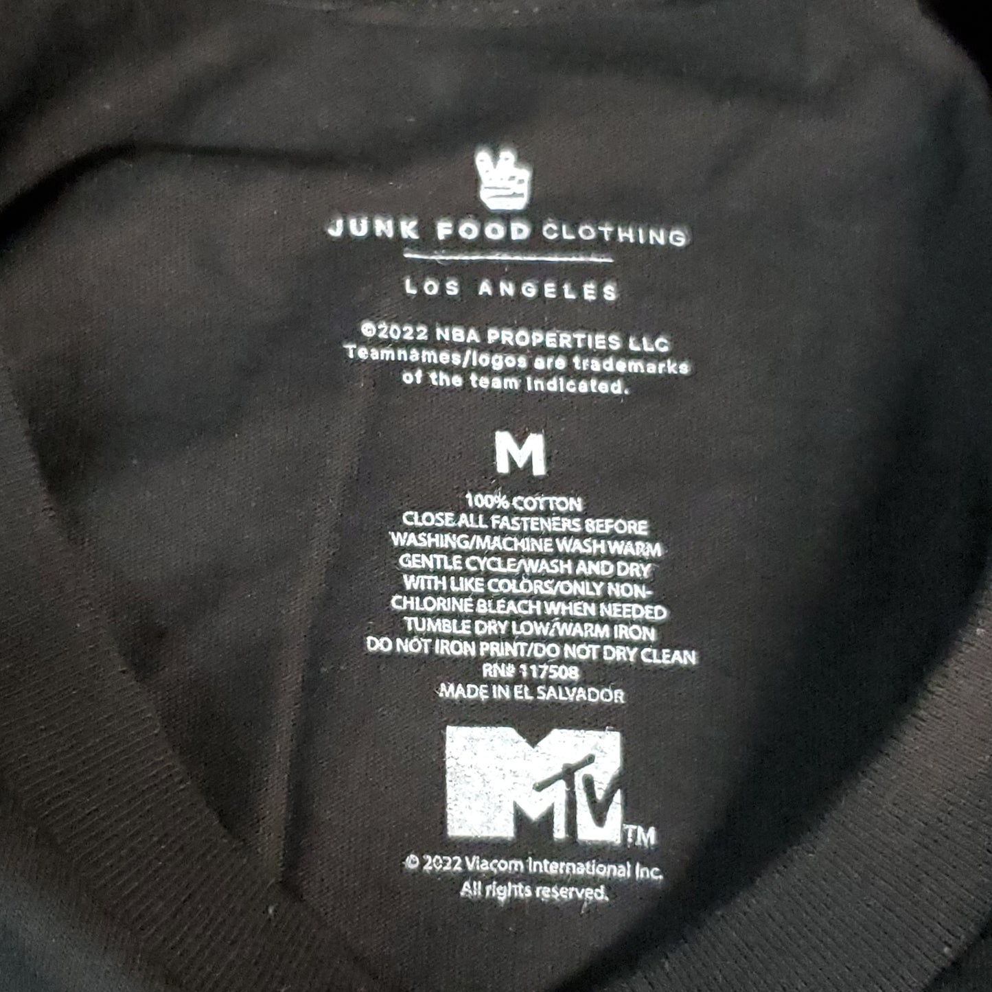 JUNK FOOD NBA MTV Short Sleeve T-Shirt I Want My Jazz Top Men's Sz M Black (New)