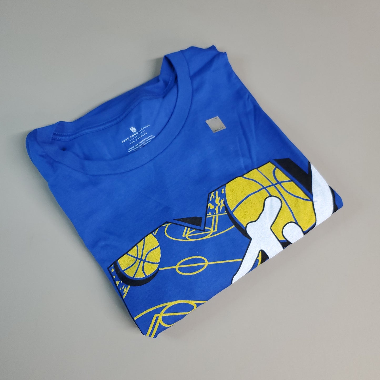 JUNK FOOD NBA MTV Short Sleeve T-Shirt I Want My Warriors Men's Sz 3XL Blue (New)