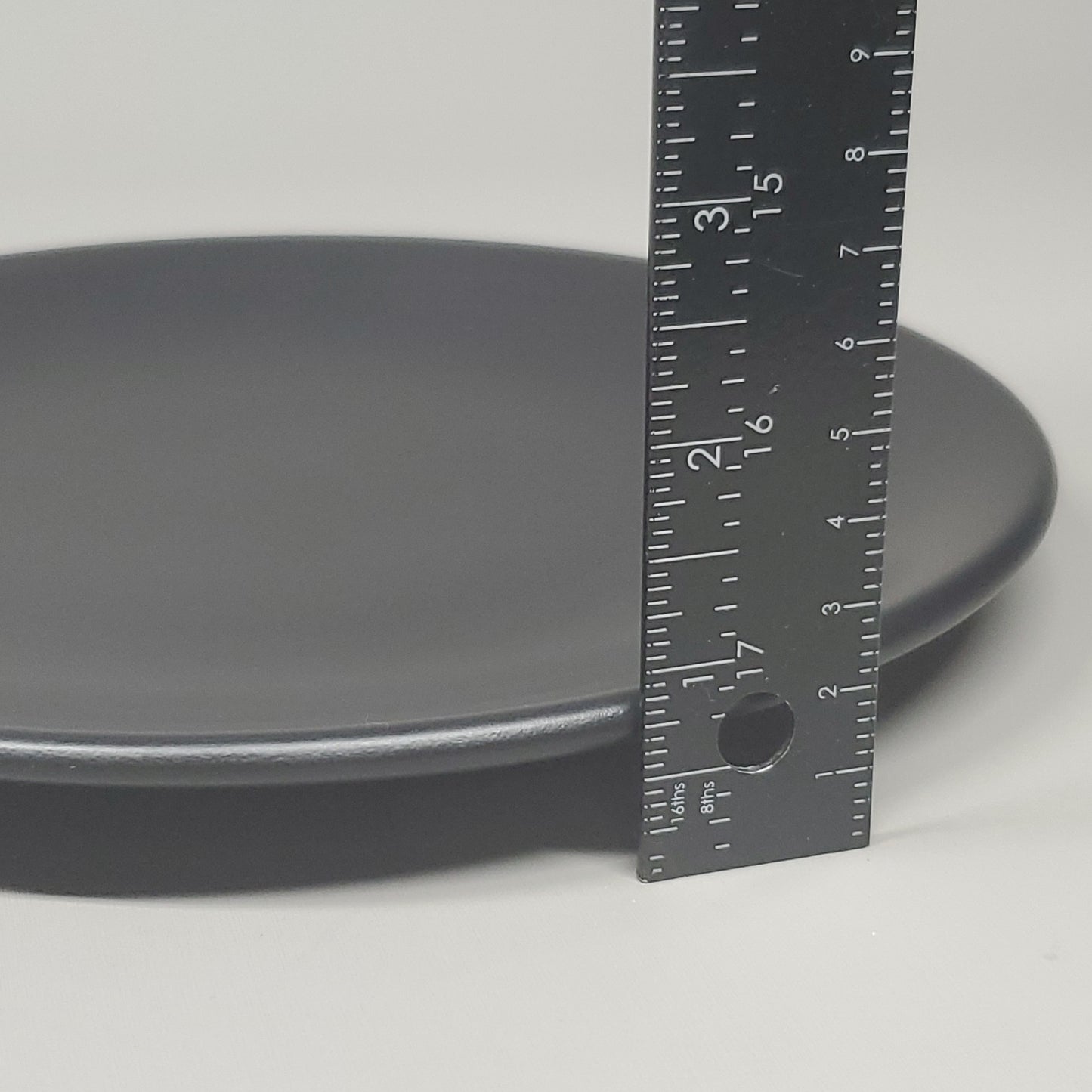 LIBBEY WORLD Tableware 12 Pcs Driftstone 9" Coupe Plates Porcelain Onyx Dri-2-O (New)
