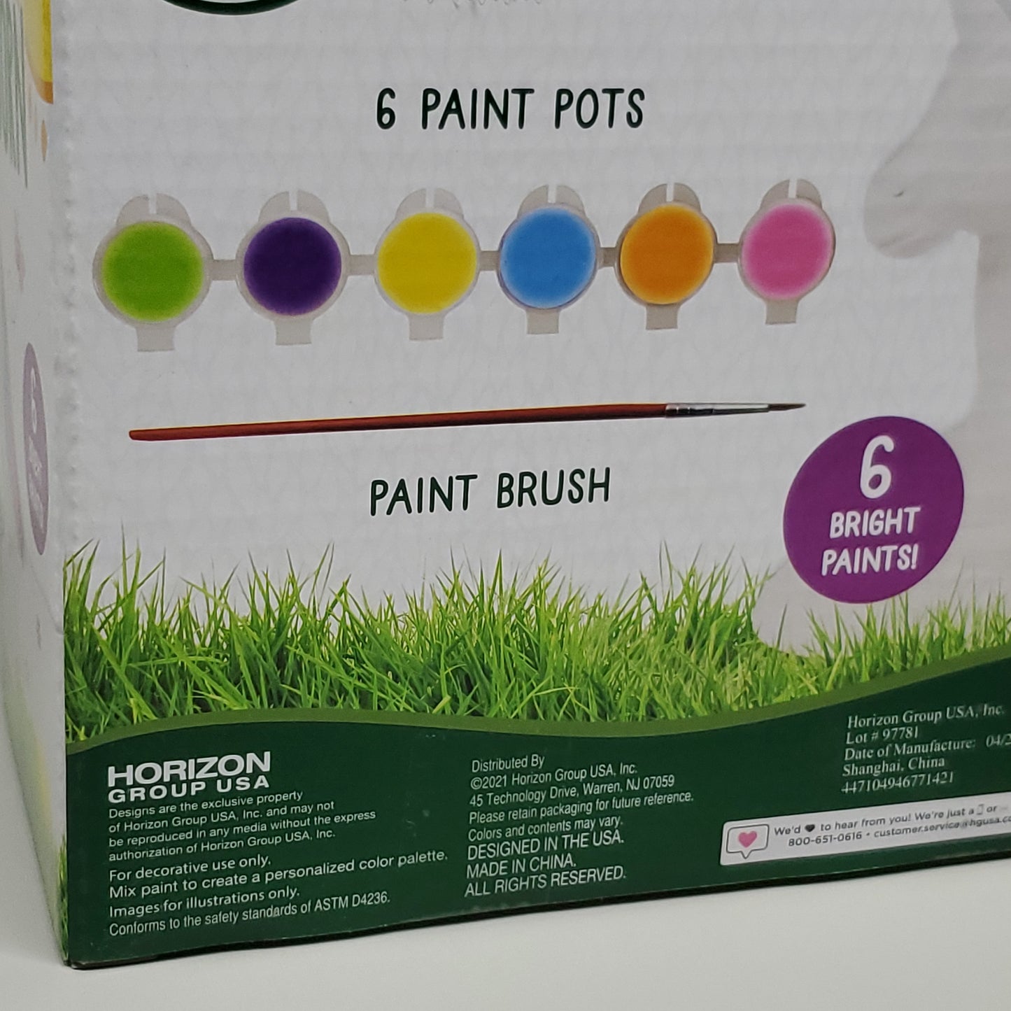 HORIZON GROUP Creative Roots Paint Your Own Ceramic Unicorn 6 Bright Paints Craft 97781 (New)