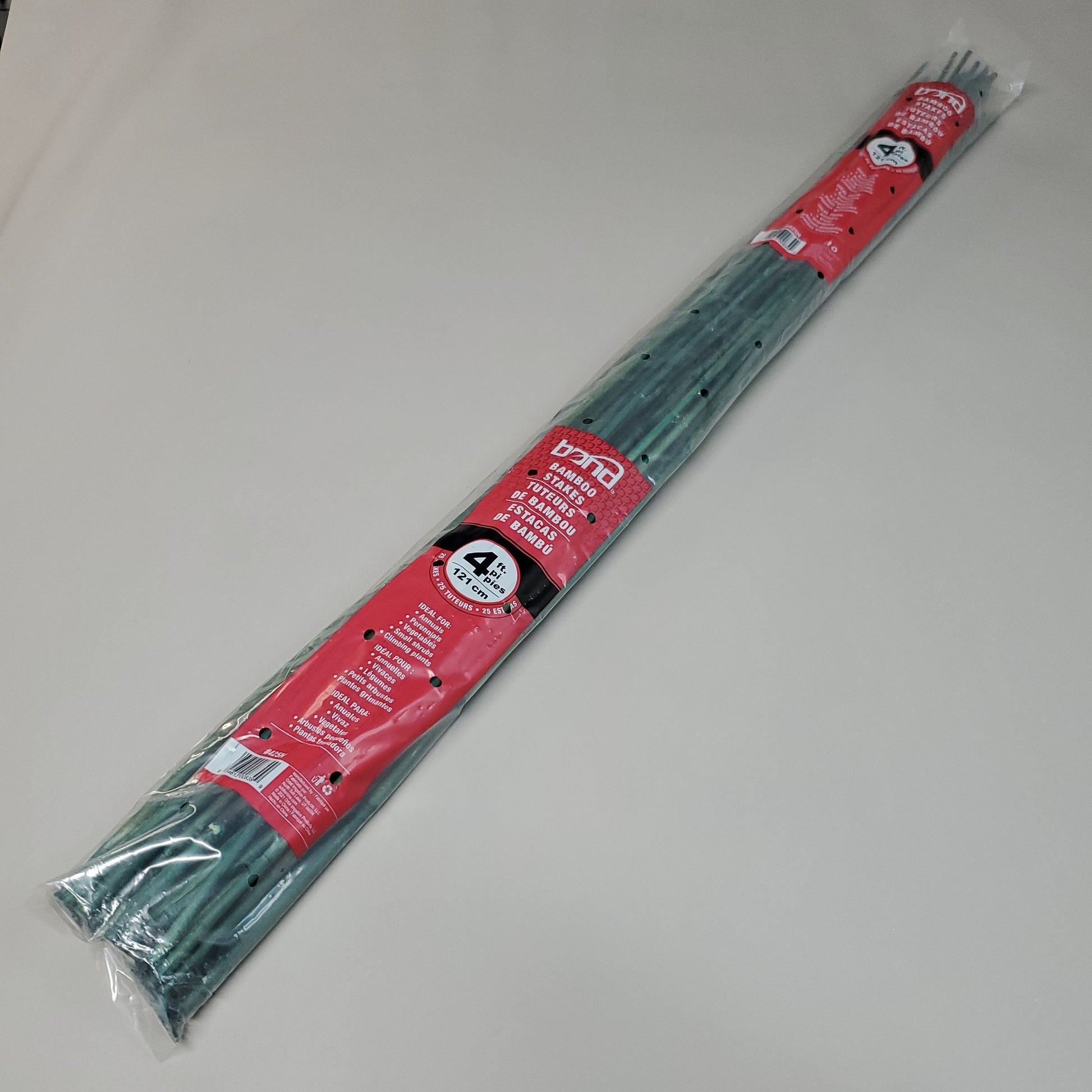 BOND Pack Of 25 Bamboo Stakes 4 Ft. Tall Green 425N By Orbit (New)
