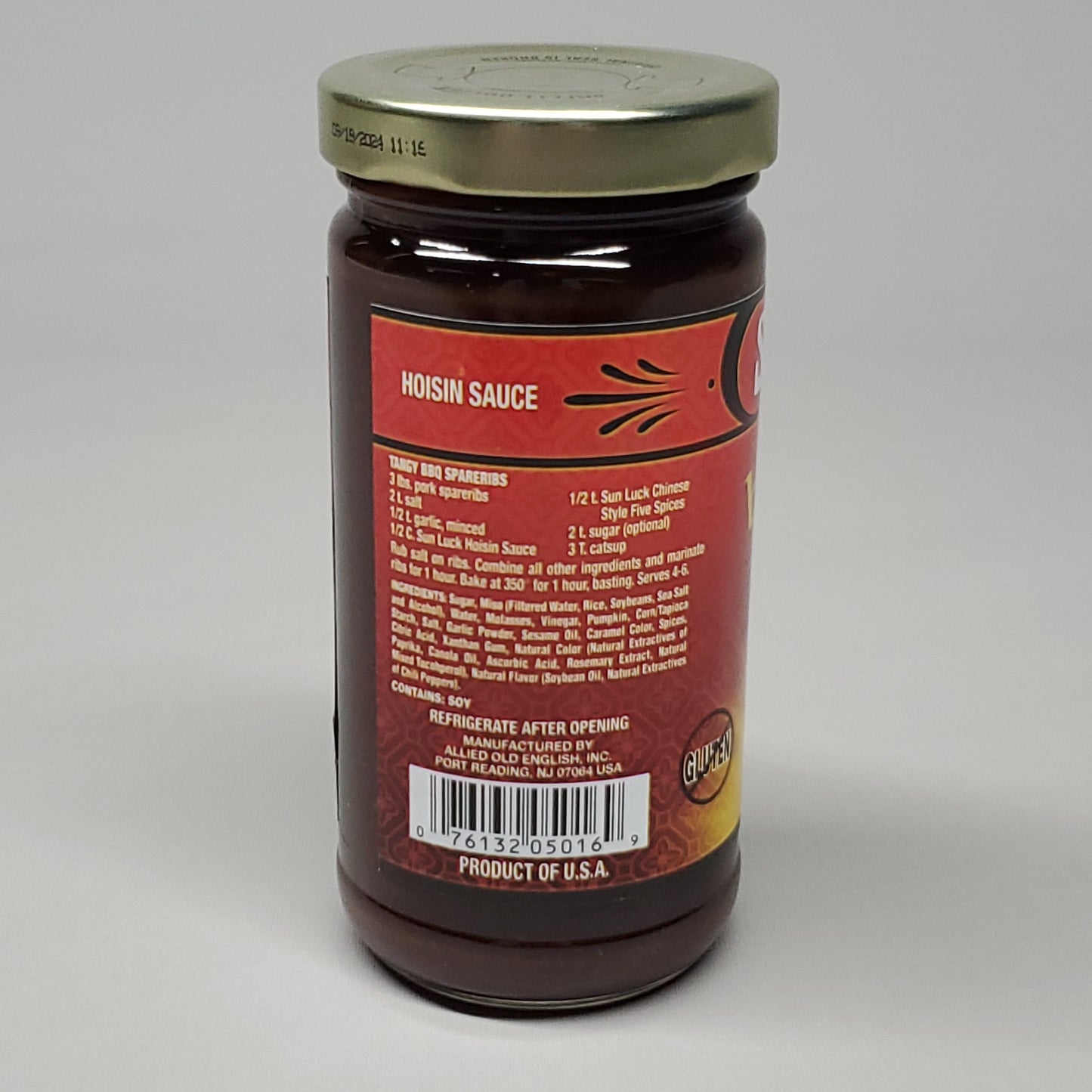 SUN LUCK Hoisin Sauce Pack of 6 All Natural 8 OZ. Best By 9/19/24 (New)