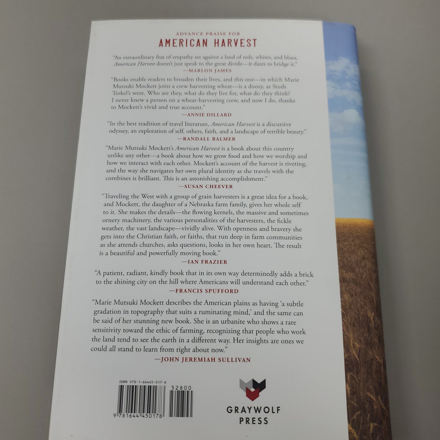 AMERICAN HARVEST God, Country, & Farming In The Heartland by Marie Mutsuki Mockett Book Hardback (New)
