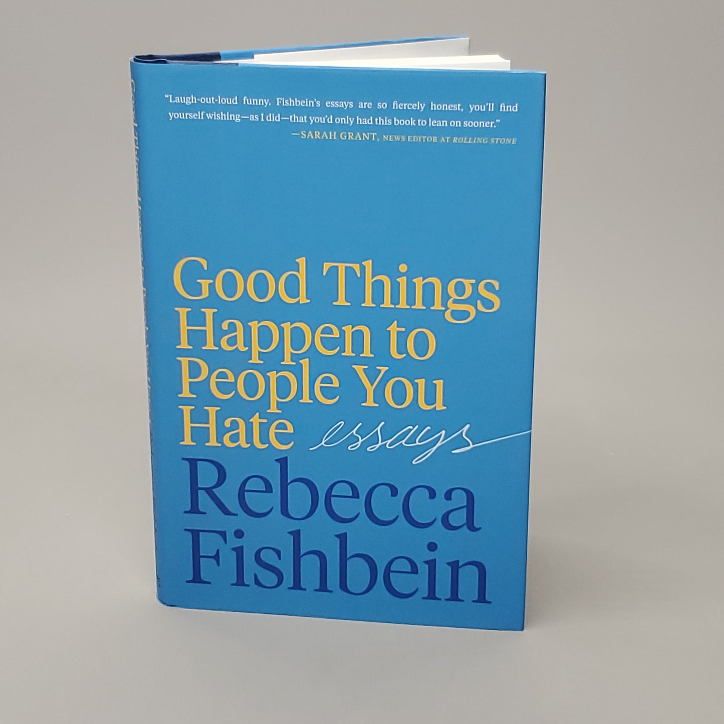 GOOD THINGS HAPPEN TO PEOPLE YOU HATE ESSAYS by Rebecca Fishbein Book Hardcover (New)