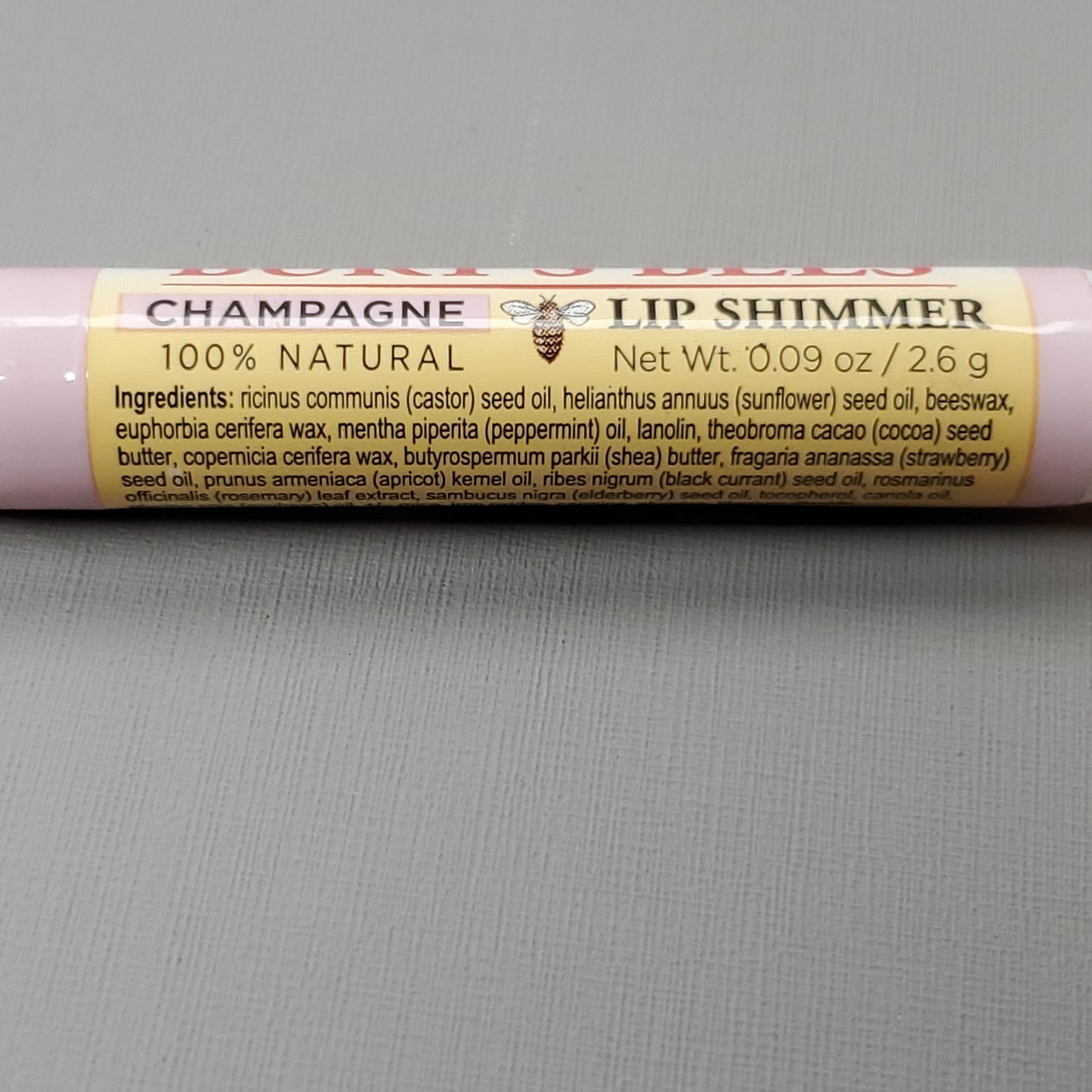 ZA@ BURT'S BEES Lip Shimmer Champagne 4-Pack 100% Natural .09 oz BBD Feb 2023 (AS-IS)