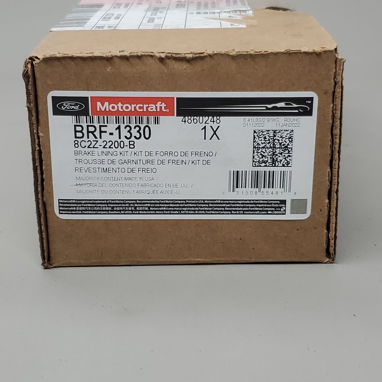 FORD MOTORCRAFT Disc Brake Lining Kit Pad Set Rear SuperDuty BRF-1330 8C2Z-2200-B