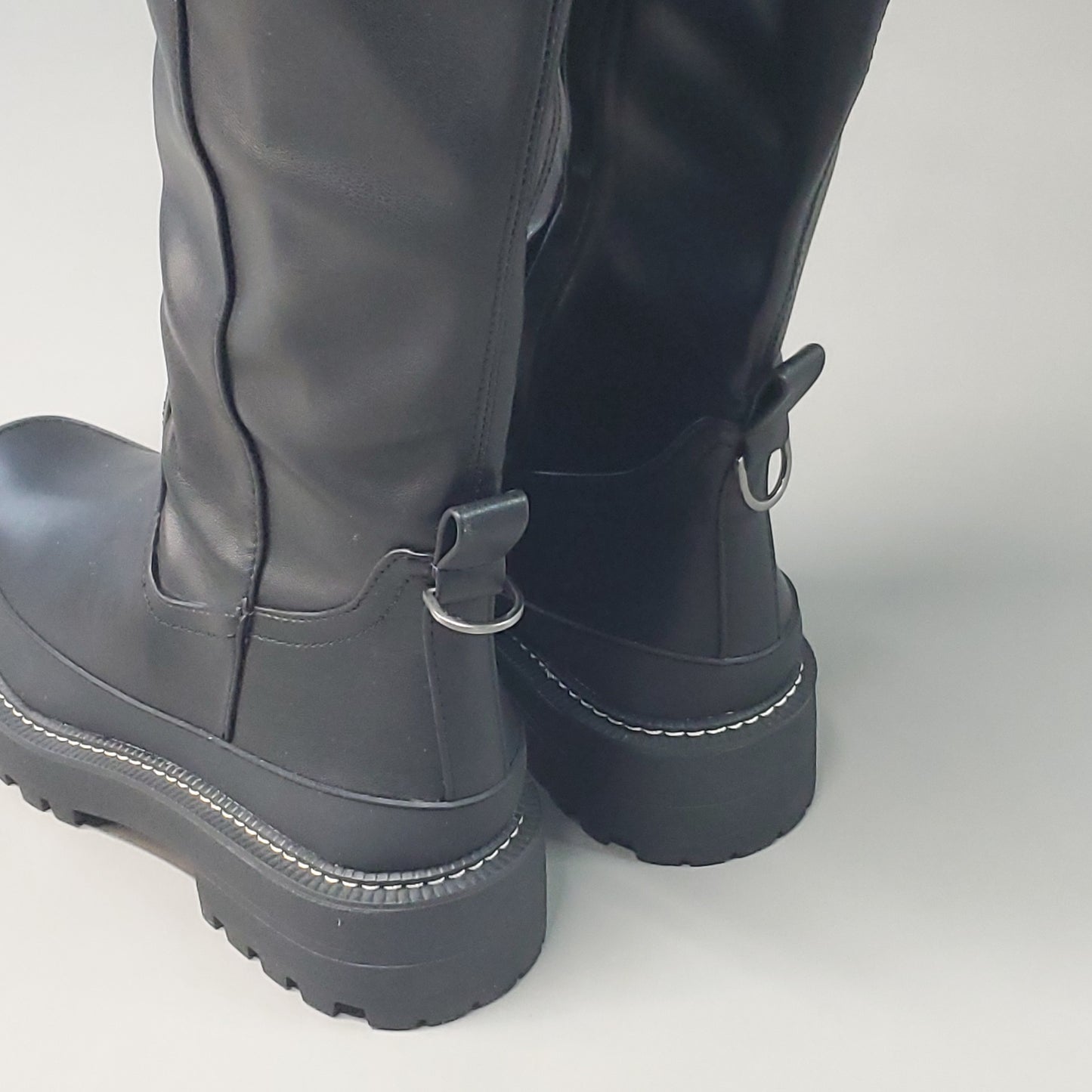 SAM EDELMAN Lerue Nappa Tall Leather Riding Boots Women's Sz 9.5 M Black H8522L1001 (New)