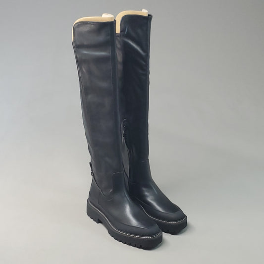 SAM EDELMAN Lerue Nappa Tall Leather Riding Boots Women's Sz 9 M Black H8522L1001 (New)
