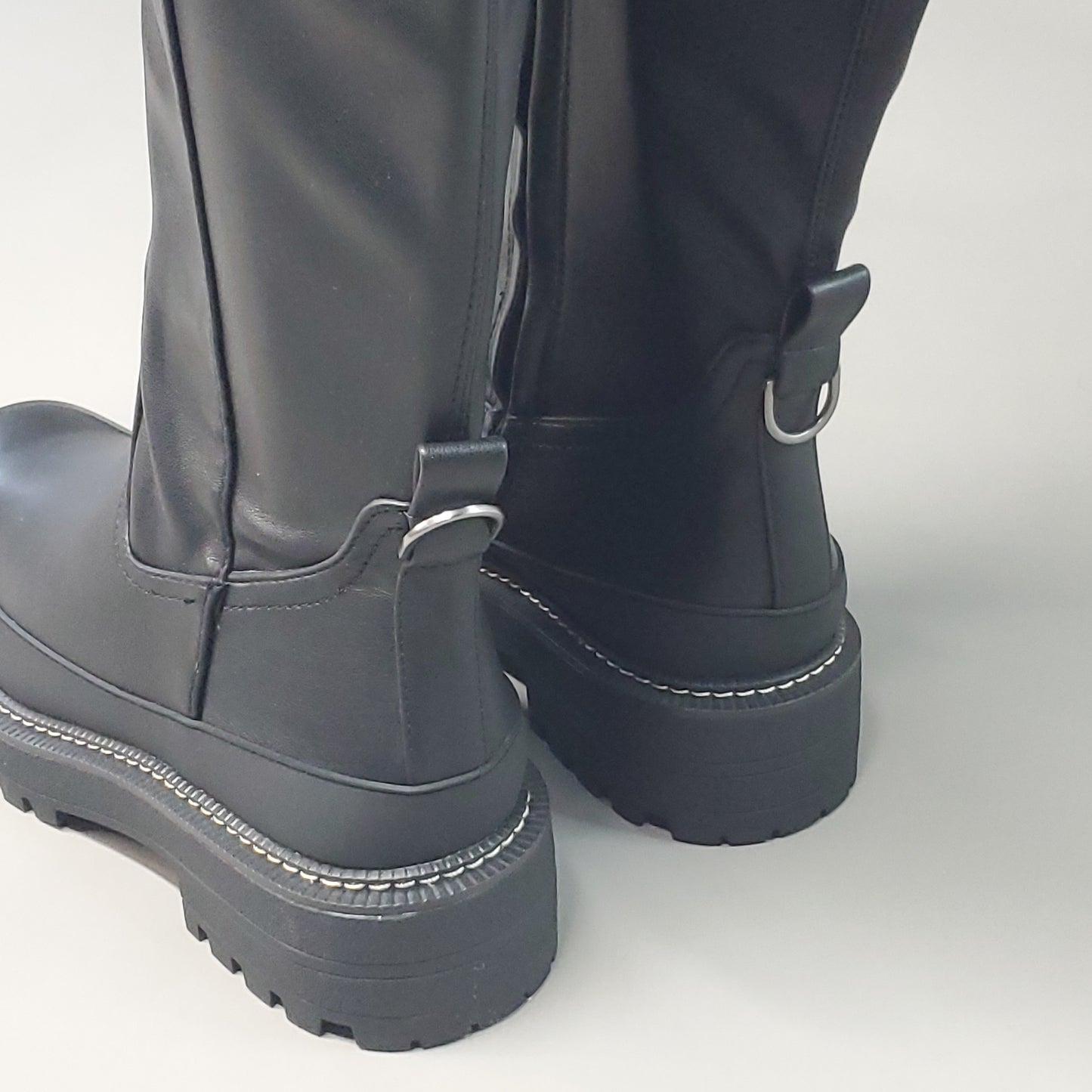 SAM EDELMAN Lerue Nappa Tall Leather Riding Boots Women's Sz 9 M Black H8522L1001 (New)