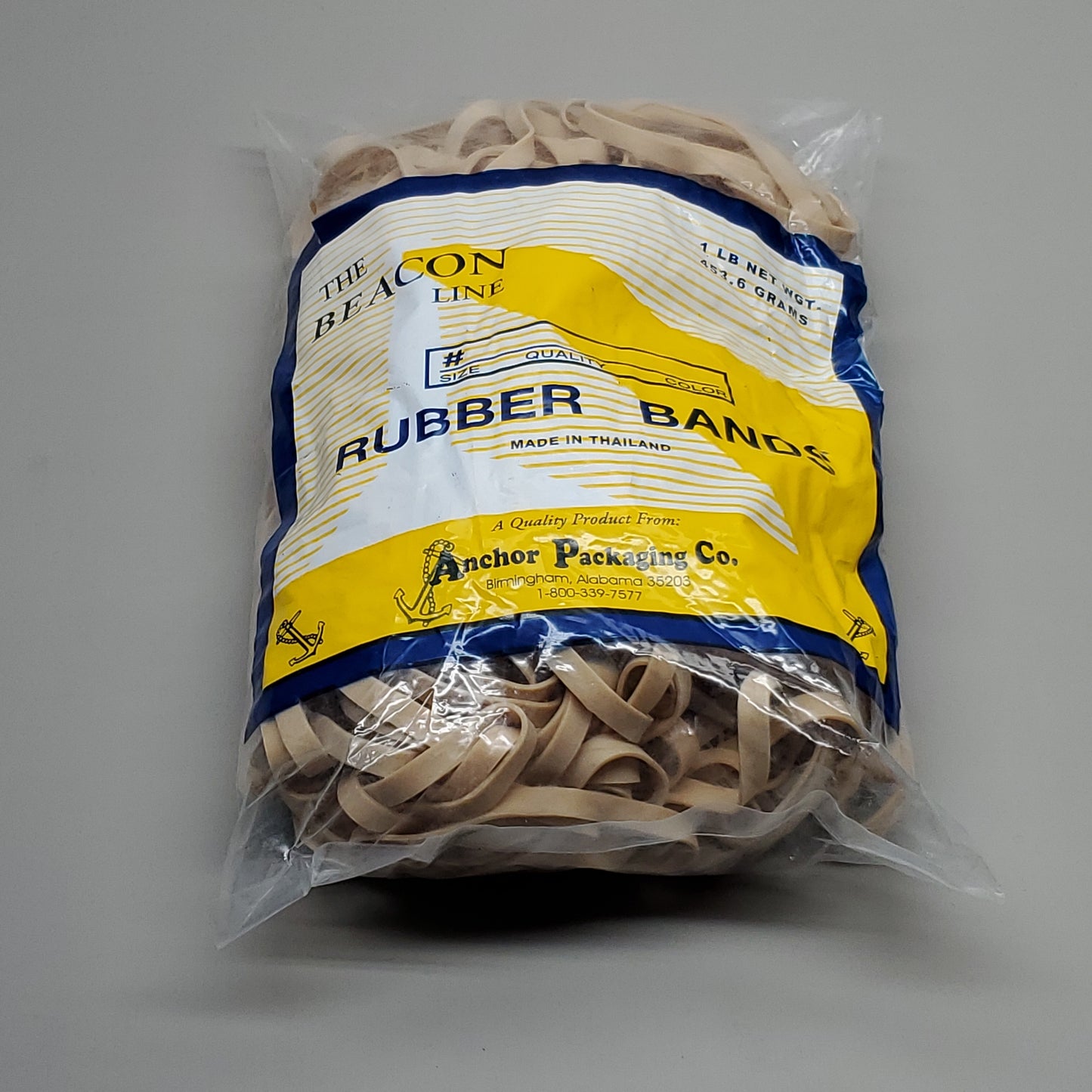 ANCHOR PACKAGING CO The Beacon Line Rubber Bands 1 lb Size 64 (New)