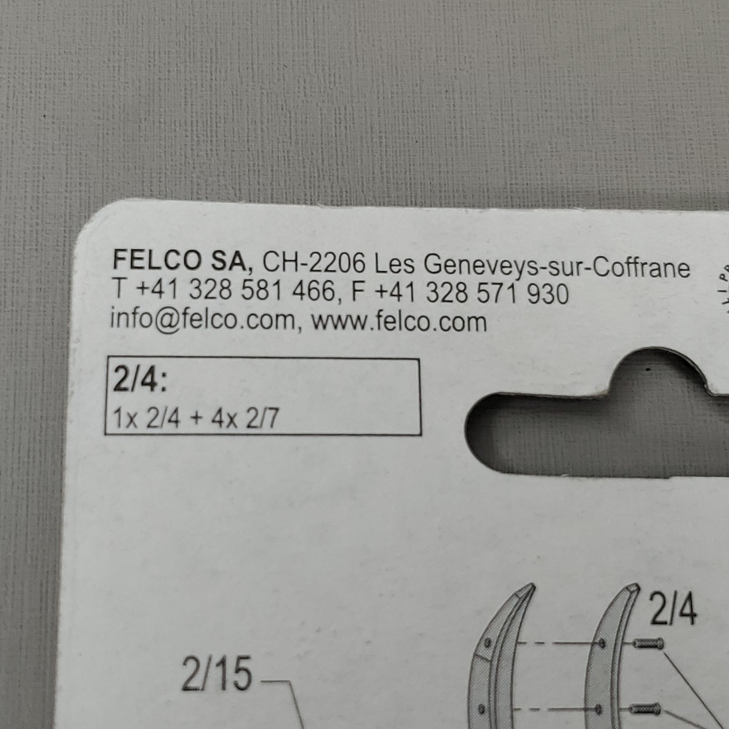 FELCO Swiss Made Pruner Replacement Anvil Blade With Rivets 2/4 (New)