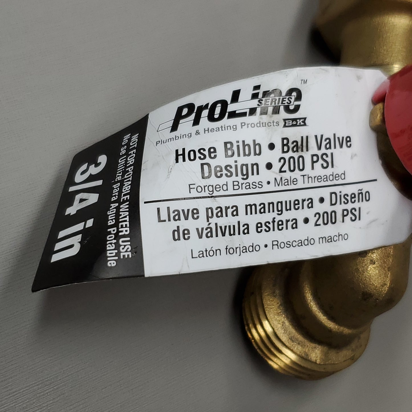 PROLINE Heavy Duty Hose Bibb Ball Valve 200 PSI Brass Threaded 3/4" 103-024 (New)