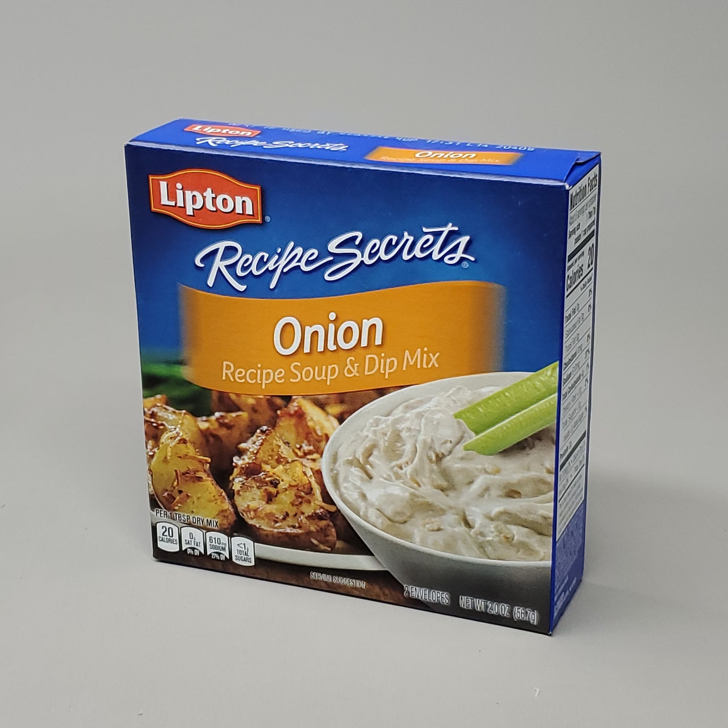 ZA@ LIPTON Onion Recipe Soup & Dip Mix Case of 12 = 24 Envelopes Exp 09/23 (AS-IS)