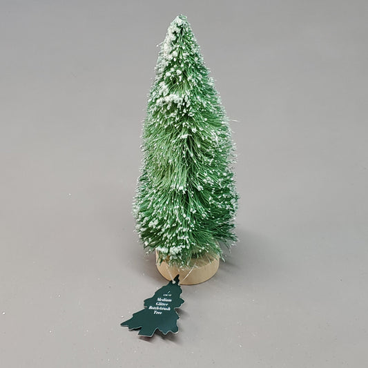 z@ CRESCENT Winter Medium Glitter Bottlebrush Tree Light Green 234-17-4692 (New)