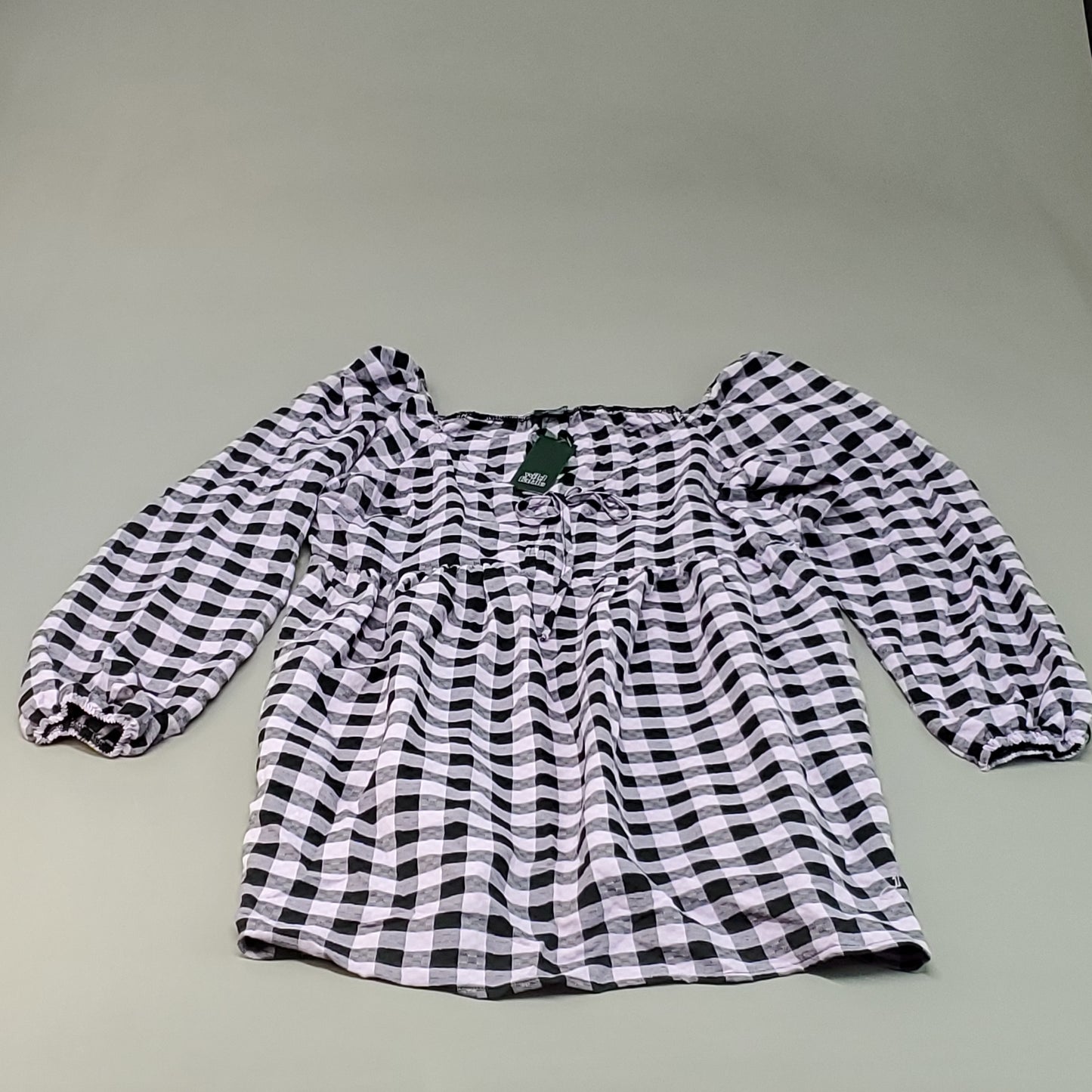 WILD FABLE Women's Amethyst Checkered Dress Sz XL Black/Pink 331 08 6996 (New)