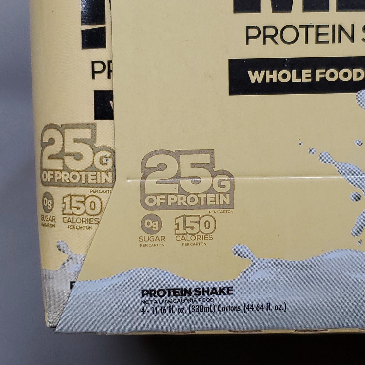 z@ MRE Case Of 4 Protein Shake Vanilla Milkshake Whole Food 11.16 FL OZ 04/23