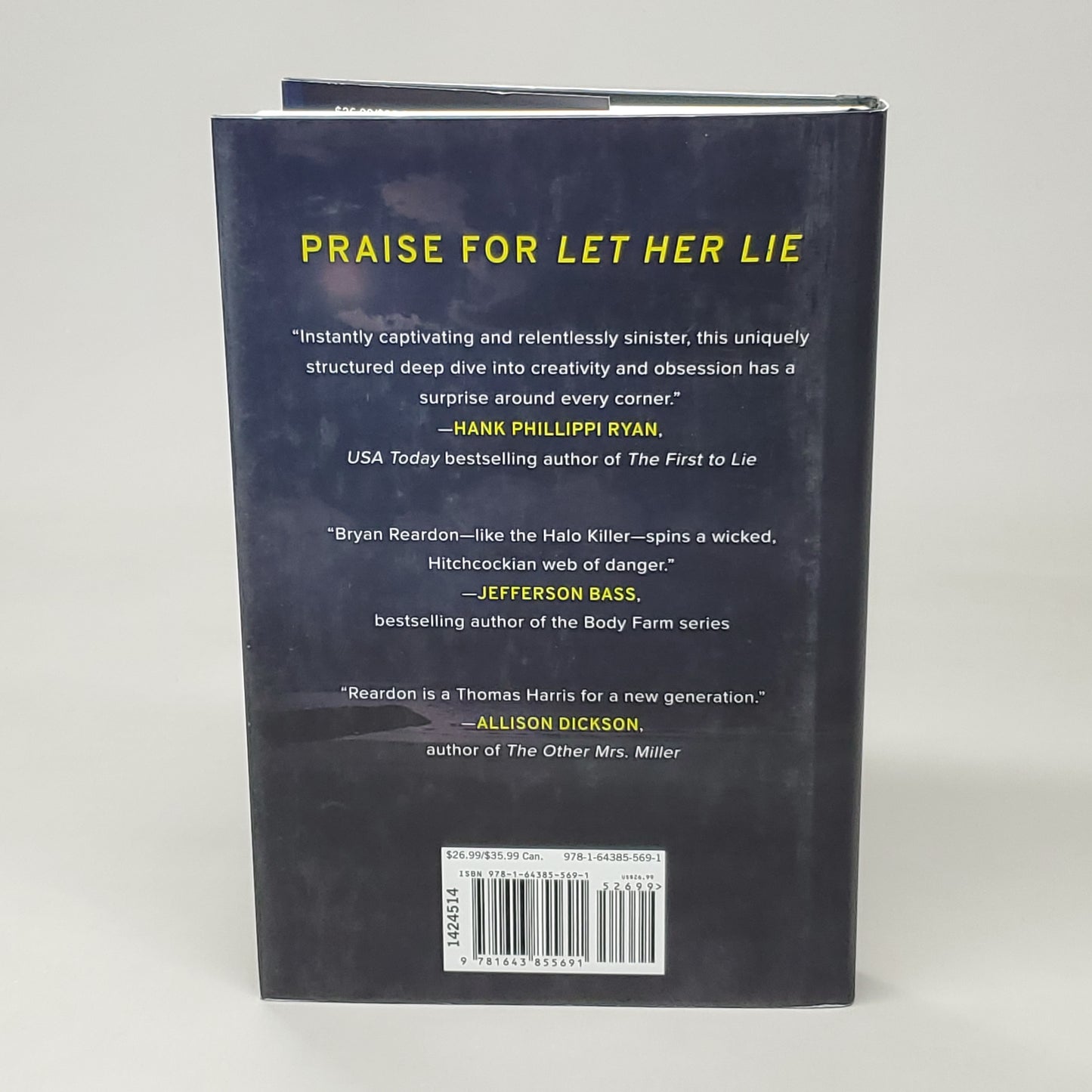 LET HER LIE by Bryan Reardon Book Hardback (New)