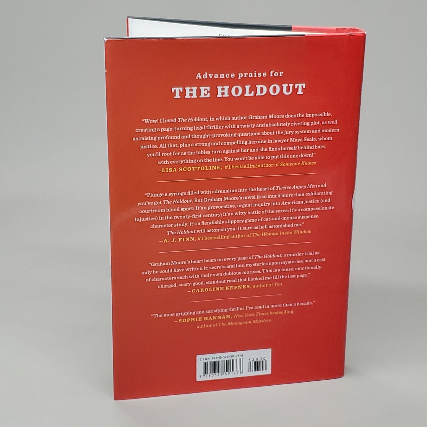 THE HOLDOUT by Graham Moore Book Hardback (New)