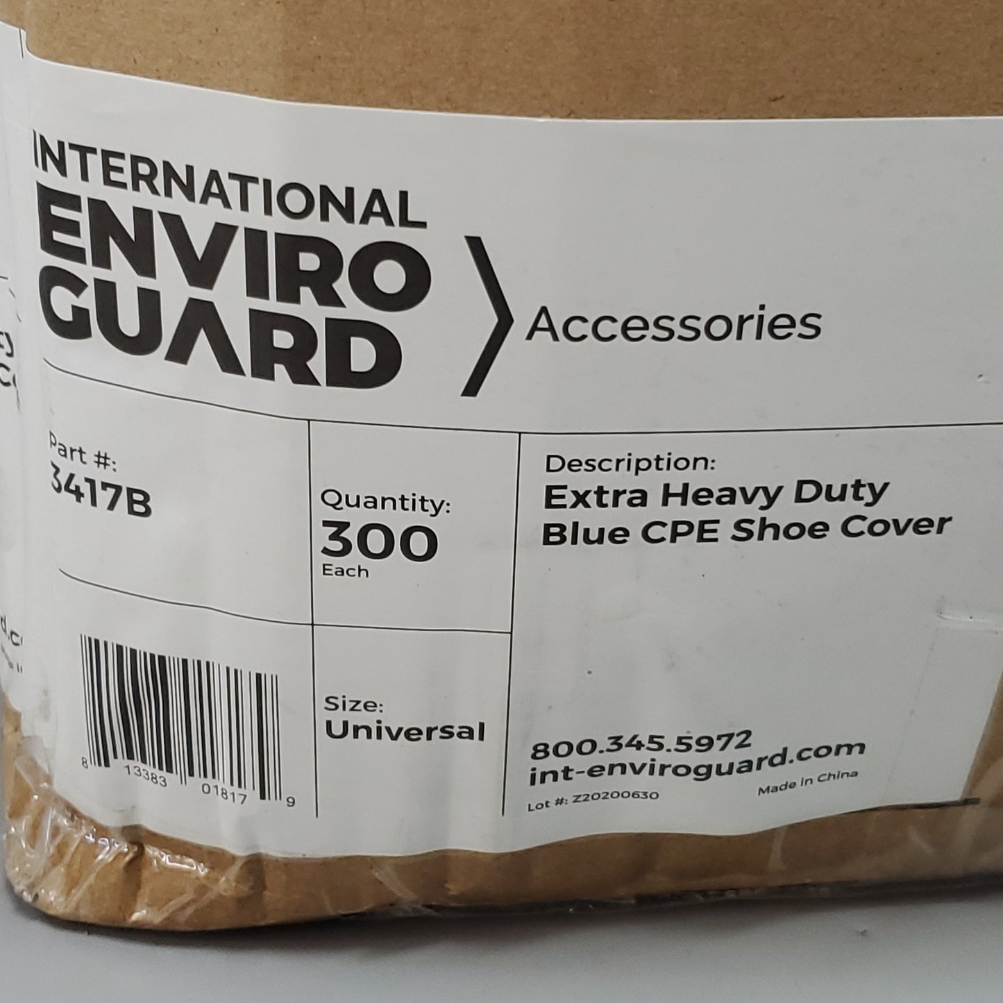 INTERNATIONAL ENVIRO GUARD Extra Heavy Duty Blue CPE Shoe Cover #3417B (New Other)