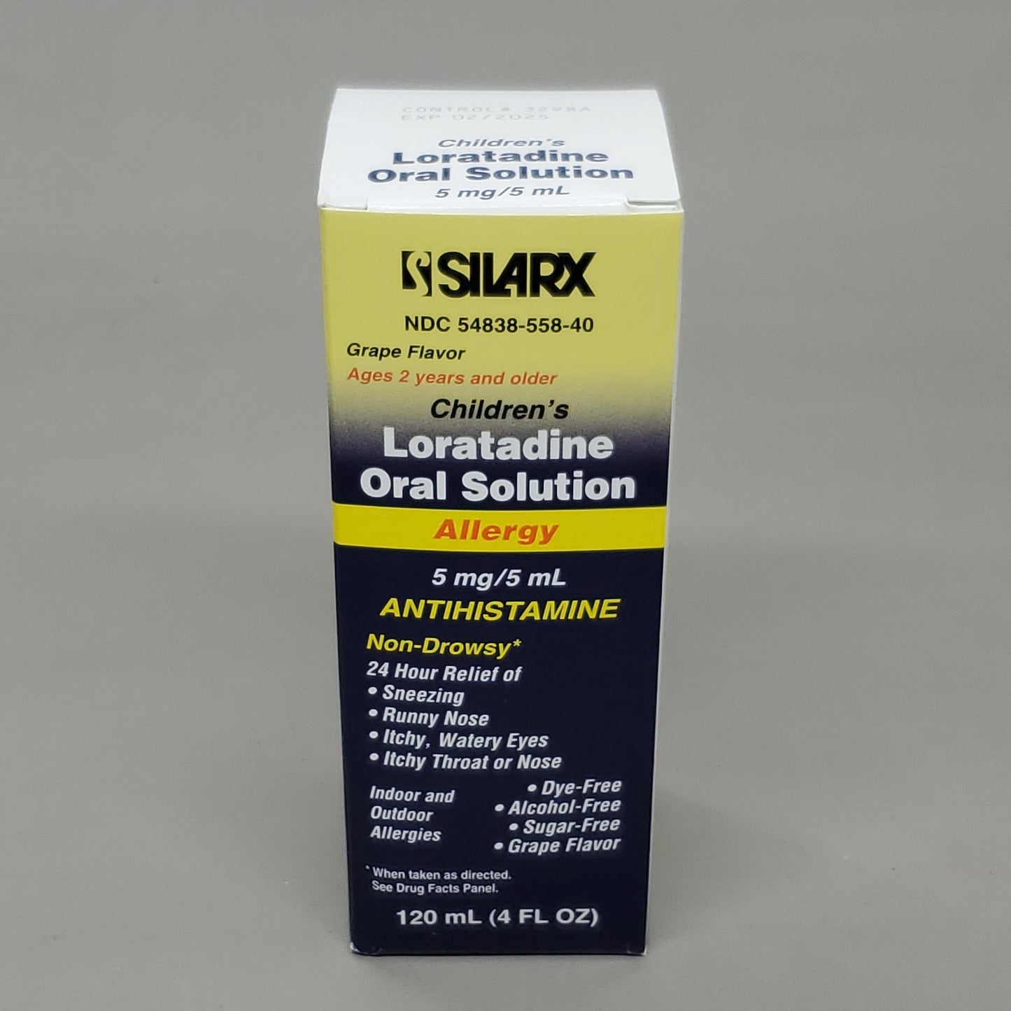 SILARX 12-PACK! Children's Loratadine Oral Solution Non-Drowsy 24-HR Allergy Relief 02/25