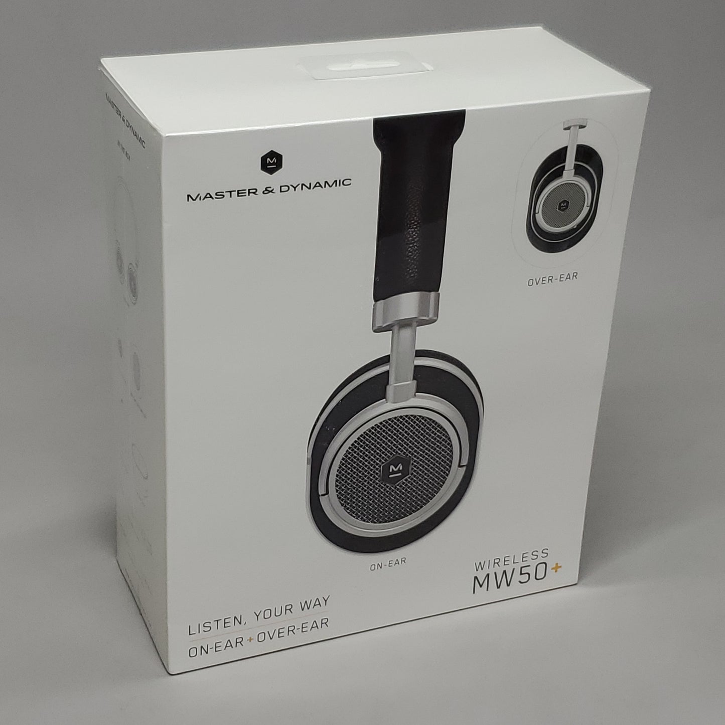 MASTER & DYNAMIC 2-In-1 Wireless Headphones Noise Isolation 16HR Battery Black MW50+ (New Sealed)