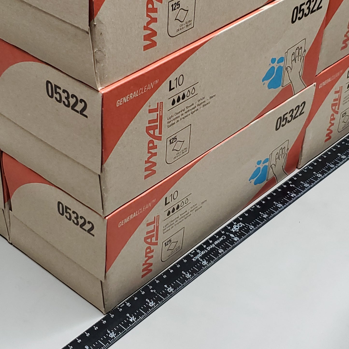 KIMBERLY-CLARK WYPALL 18 Boxes Of Light Cleaning Towels White W/ 2250 Cloths 05322-01 (New)