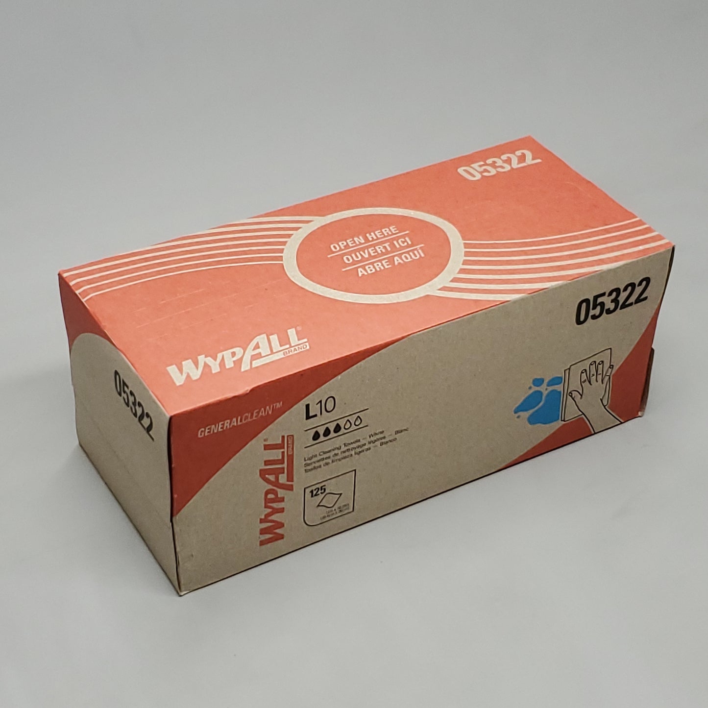 KIMBERLY-CLARK WYPALL 18 Boxes Of Light Cleaning Towels White W/ 2250 Cloths 05322-01 (New)