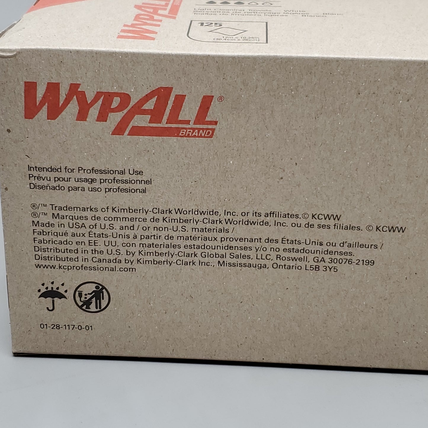 KIMBERLY-CLARK WYPALL 18 Boxes Of Light Cleaning Towels White W/ 2250 Cloths 05322-01 (New)