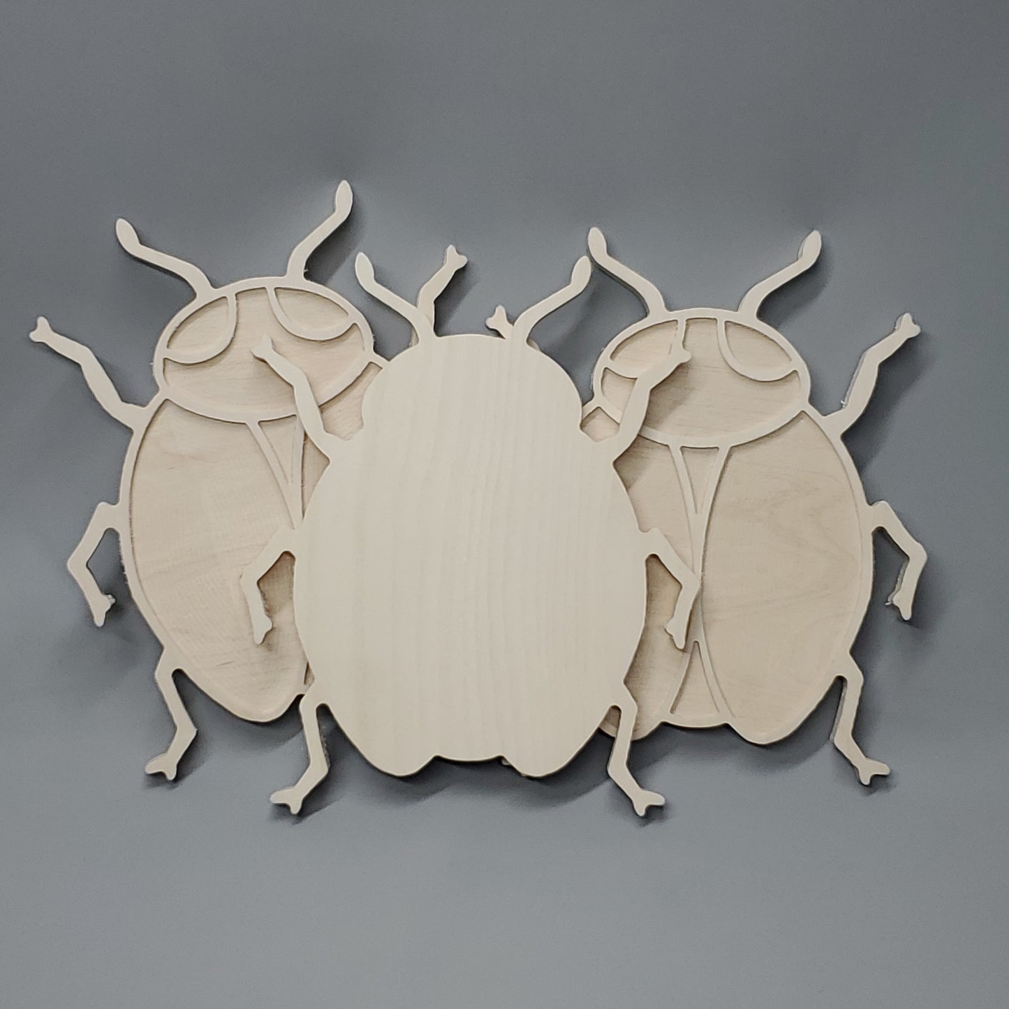 CNC Lady Bug Wood Craft Set 3 Pack (New)