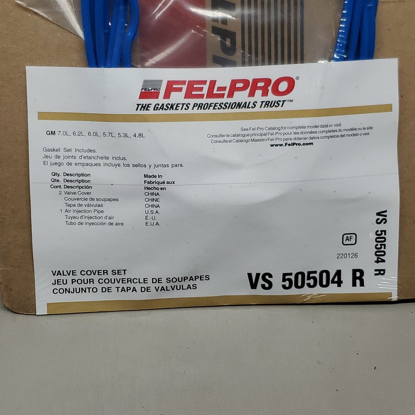 FEL-PRO Valve Cover Set for SaVana Yukon GMC Sierra 1500 VS50504R (new)