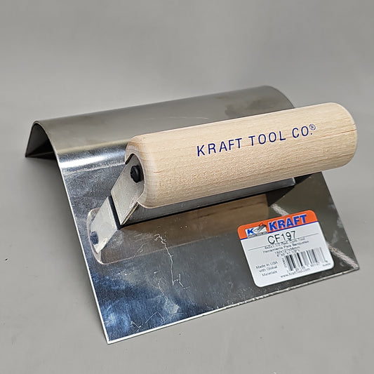 KRAFT TOOL CO Curb Tool with Wood Handle 6" x 5" 1-1/2"R CF197 (New)