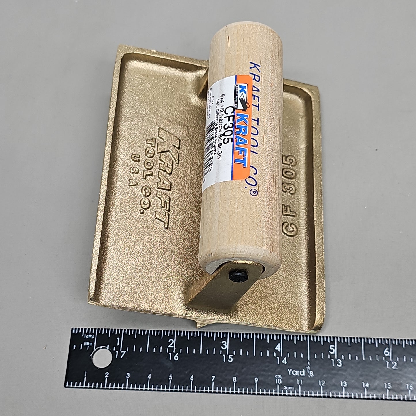 KRAFT TOOL CO Narrow Bit Bronze Groover with Wood Handle 6" x 4-1/2" 1/4"R, 3/4"D CF305 (New)