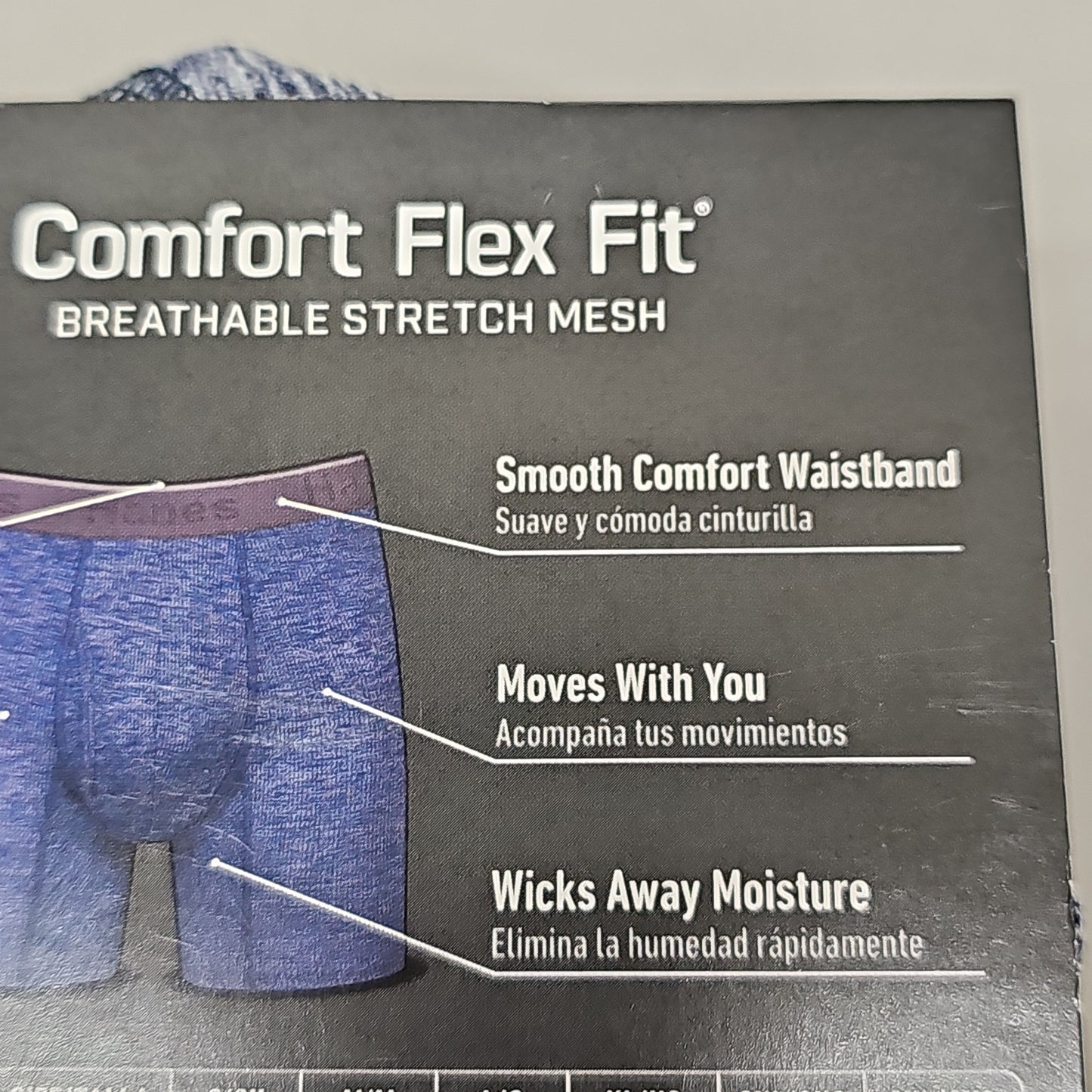 HANES Tagless Boxer Briefs Men's Size M 32-34" 3-Pk Comfort Flex Fit Stretch Mesh CFFMA3 (New)