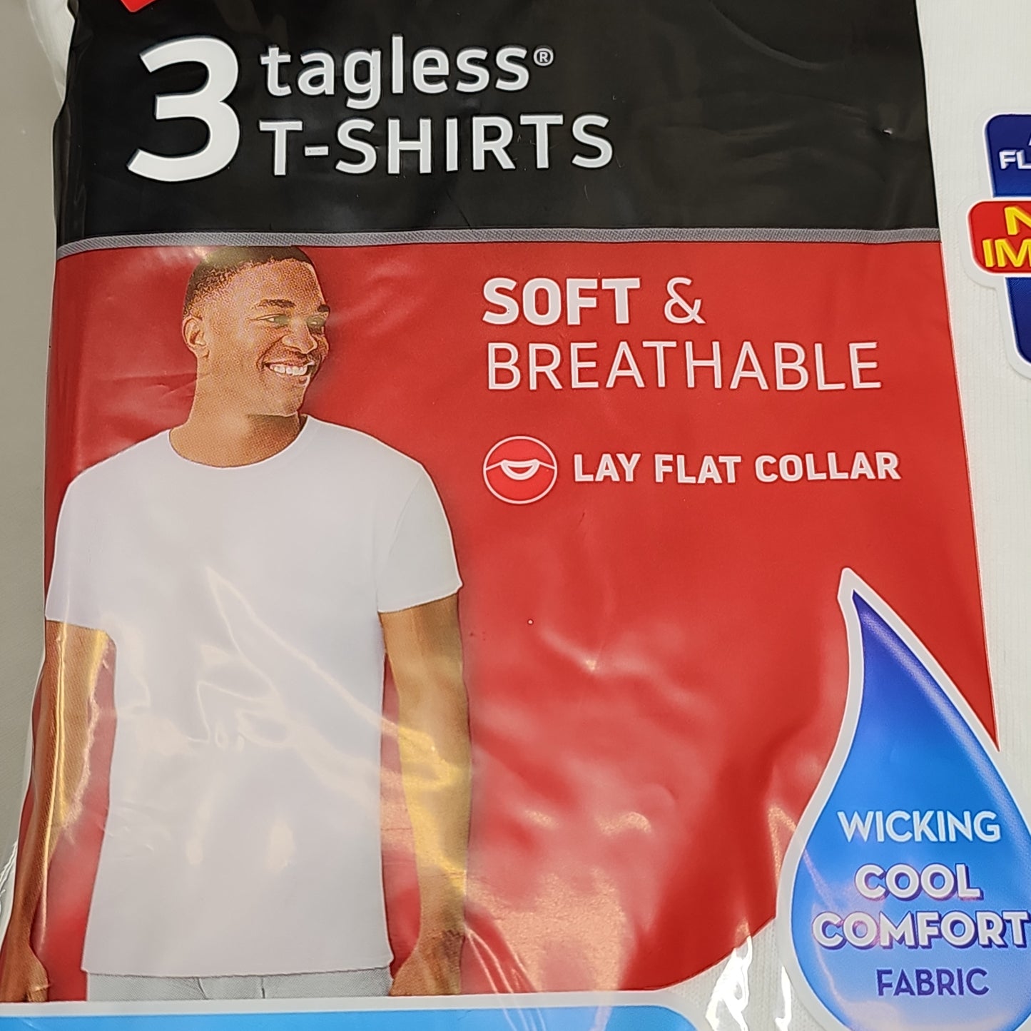 HANES Tagless T-Shirts Pack of 3 Men's Size M 38-40" White #2135 (New)