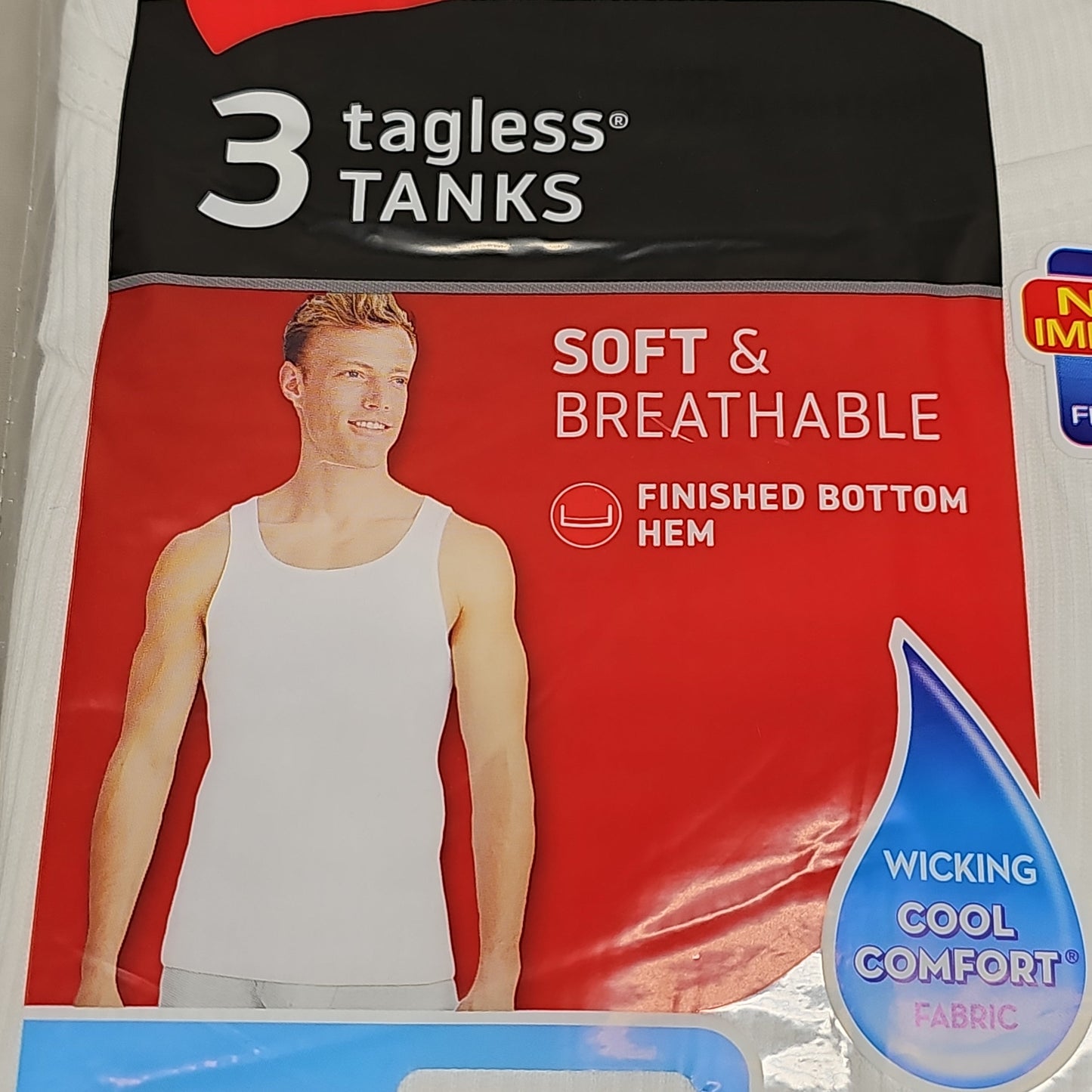 HANES Tagless Tanks Men's Sz S 34-36" Pack of 12 White 372 (New)
