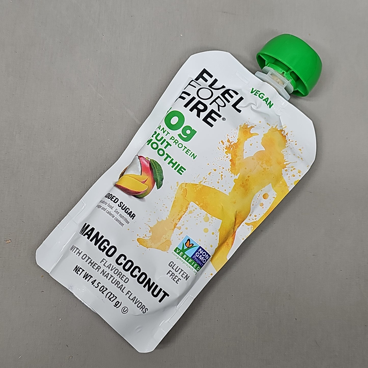 ZA@ FUEL FOR FIRE Protein Fruit Smoothie Pack of 12 4.5 oz Mango Coconut Vegan Exp 10/23 (New)